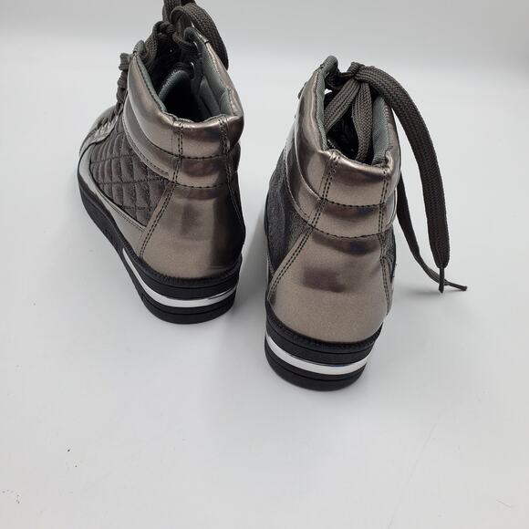 Bronze High Top Quilted Sneakers - Picture 5 of 9